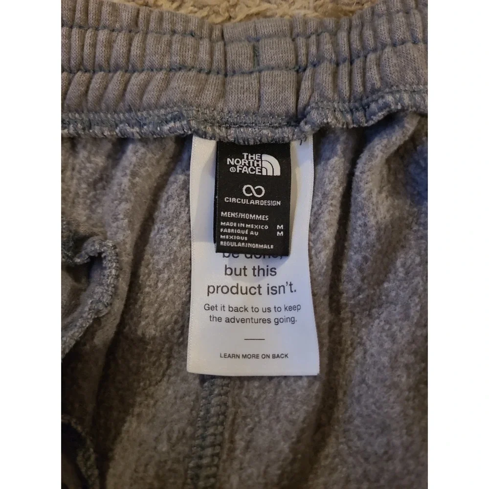 North Face Sweat Pants/Joggers Men's Medium Grey with White Logo